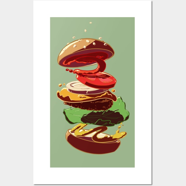 Burger time freeze Wall Art by ruhefuchs